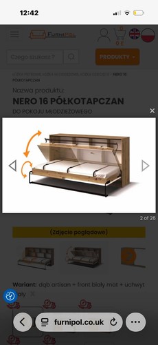Vertical wall bed single - wall, with