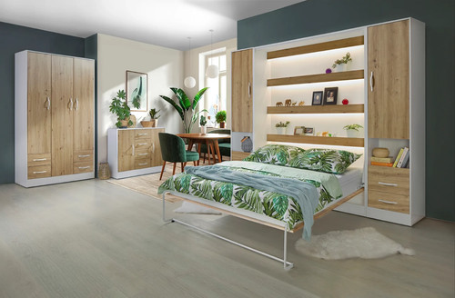 Double vertical wall bed - double,