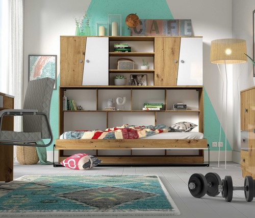 Single horizontal wall bed - single,